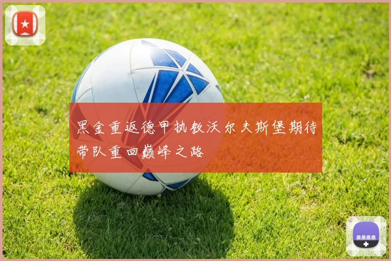 黑金重返德甲执教沃尔夫斯堡期待带队重回巅峰之路